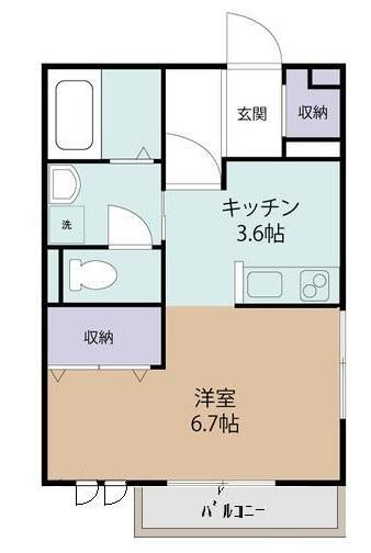 プラージュ　コート　浜 の間取り