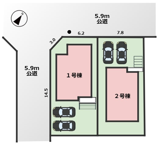 GRAFARE平針南２期｜名古屋市の戸建ならホームアップの区画図