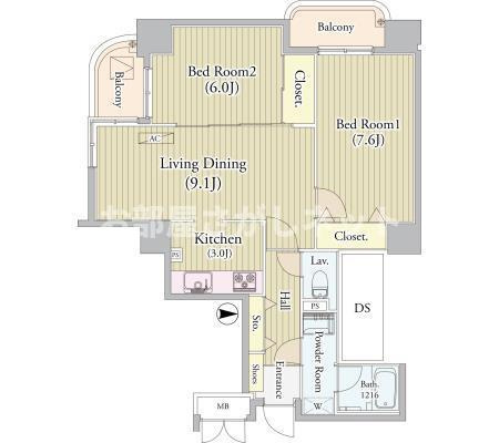 センテニアルタワー【高級賃貸・ブランドマンション】の間取り