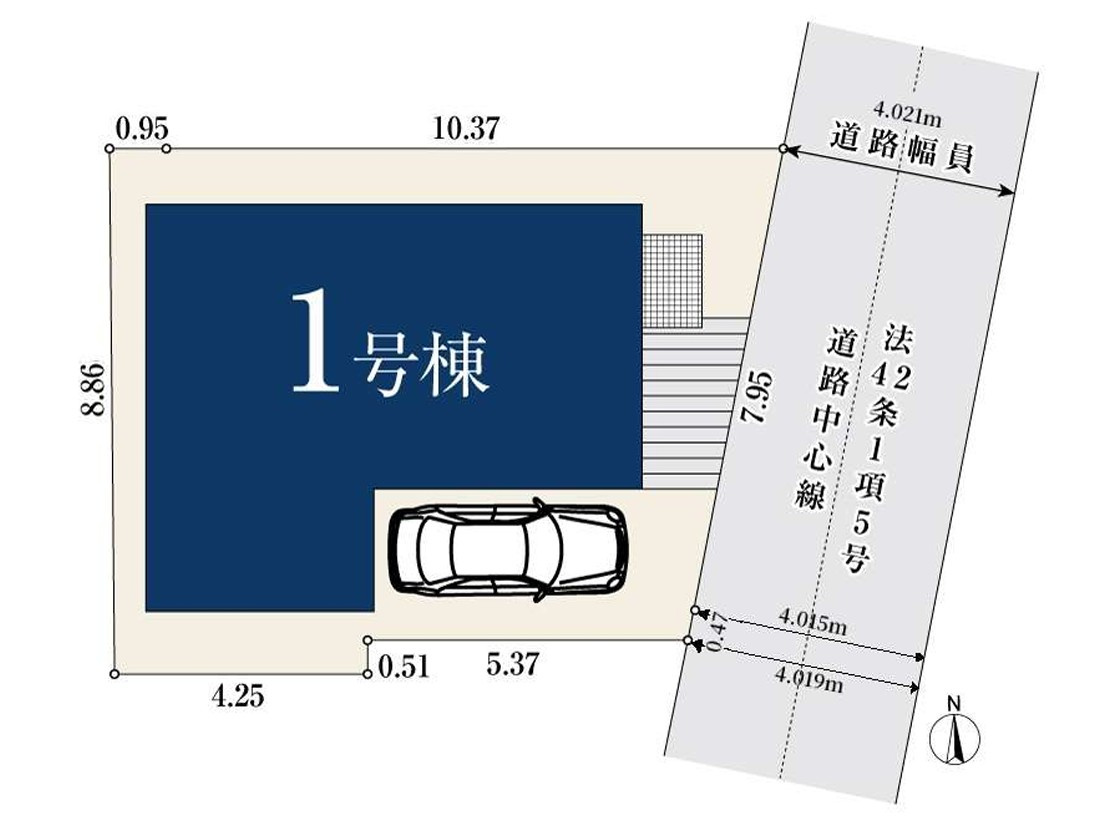 横浜市港北区新吉田東166①の区画図