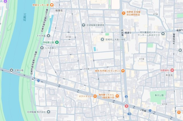 尼崎市稲葉荘　第1期　新築一戸建ての地図