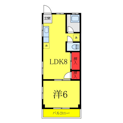 旭マンションの間取り