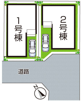 ◆高石市高師浜　第2期　新築一戸建ての区画図|全2区画