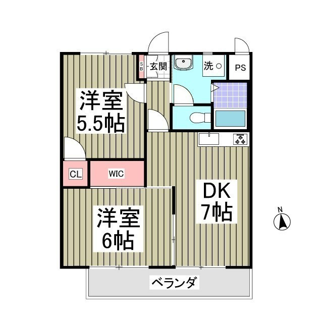 グリーンハイツ島野の間取り