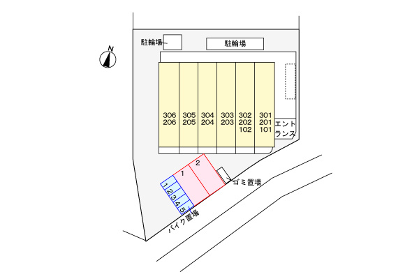 フラン ソレイユの駐車場