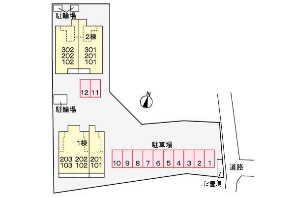 ブルームⅡの駐車場