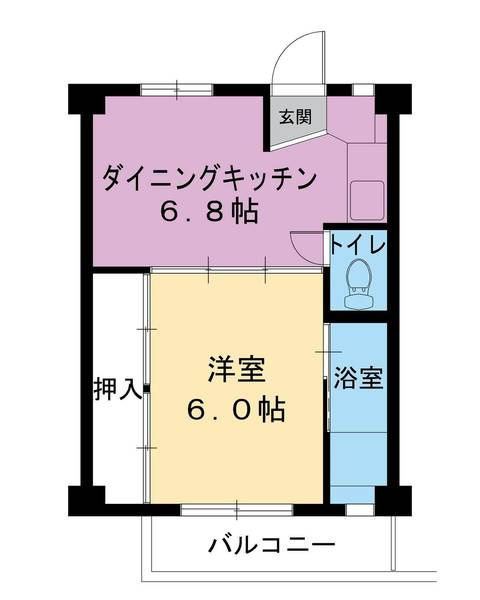 ビレッジハウス槌ヶ原1号棟の間取り