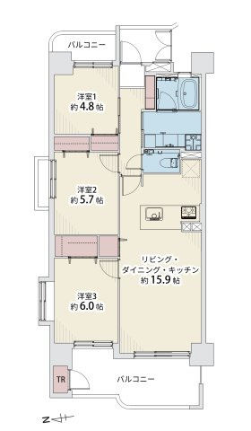東峰マンションアーバンスクエア博多駅の間取り|間取り