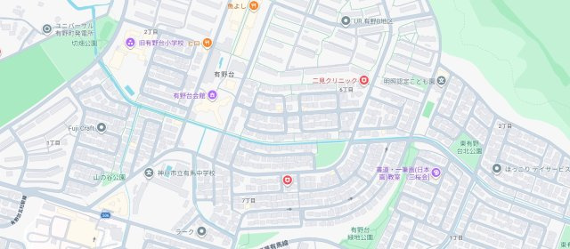 神戸市北区有野台　新築一戸建ての地図