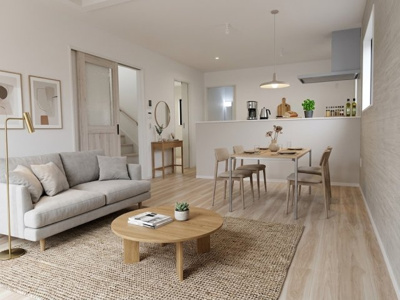 【居間・リビング】 | 松戸市古ヶ崎8期　新築分譲住宅　全2棟 | ※こちらはCGで画像を生成したイメージ画像になります。家具などは付いておりません
