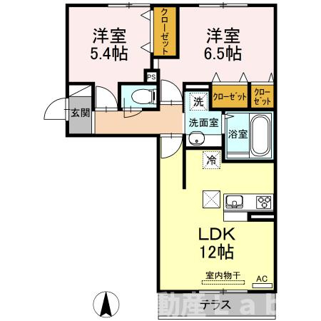シオンＫＹ　Ⅰ号館の間取り