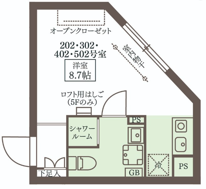 COCOCUBE武蔵新田の間取り