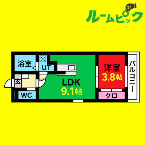 OHKI西日置　名古屋市賃貸　仲介手数料無料の間取り
