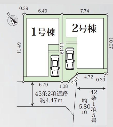 高石市高師浜　第2期　新築一戸建ての区画図|全2区画