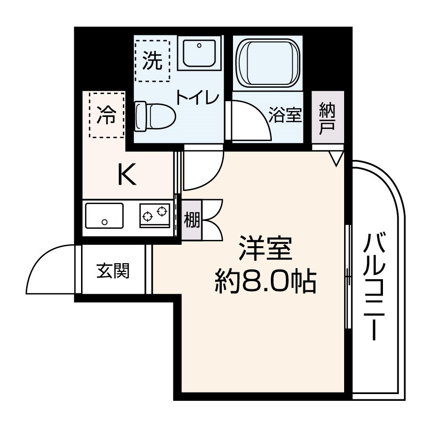 東村山市野口町１丁目の賃貸マンションの間取り