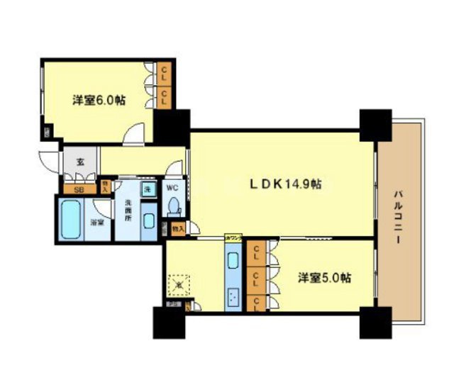 大阪福島タワーの間取り|大阪福島タワー　間取図