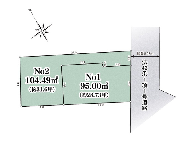 【土地図】 | 開放感のある、閑静な住宅街に位置しています。陽の光をたっぷりと浴びながら気持ち良く生活が出来ます。夢のマイホーム、夢ではなく実現出来ます！見学・ご相談等、お気軽にご連絡下さい。