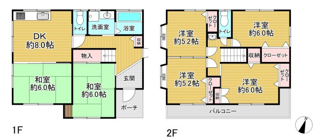 八千代市村上中古戸建の間取り
