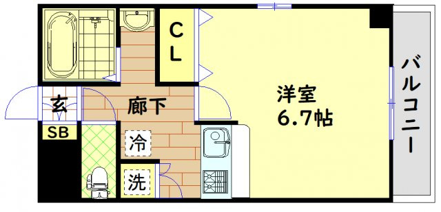 【間取り】 | ジュネーゼグラン南堀江