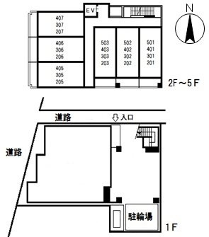 パラッツォ・ミキの駐車場