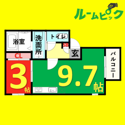 REGALEST荒江　名古屋市賃貸　仲介手数料無料の間取り