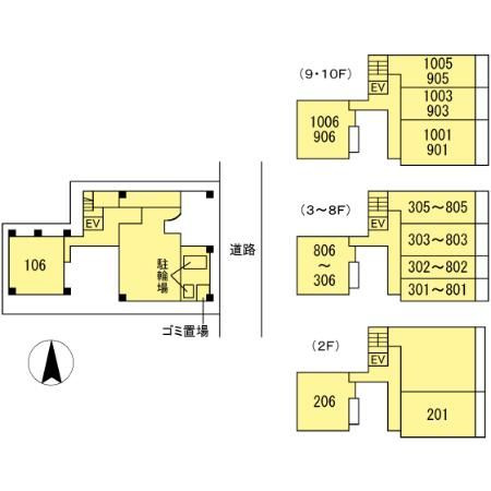 名駅アイサンメゾンの区画図