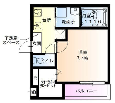 【間取り】 | フジパレス初芝駅東Ⅱ番館