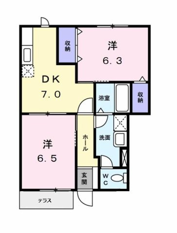 フレーズメゾンＮＯＢＵ－Ⅰの間取り