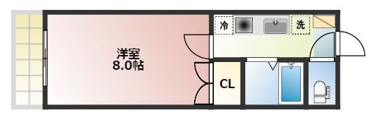 プライマリー日吉町の間取り|１Kの間取りです