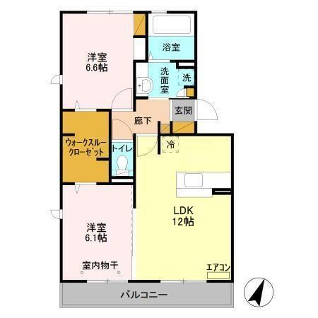 【間取り】 | グランドゥール 高柳 B