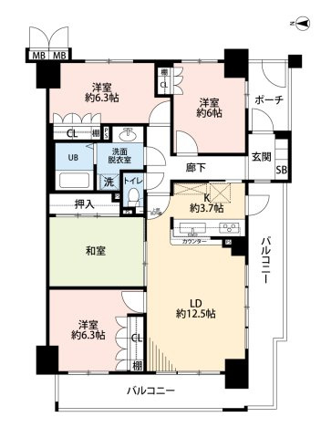 サーパス鳥取駅前の間取り