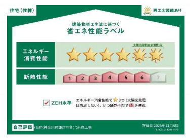リブリ・台の省エネ性能ラベル