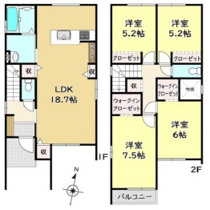 名古屋市中川区九重町1111【仲介手数料無料】新築一戸建て　2号棟の画像