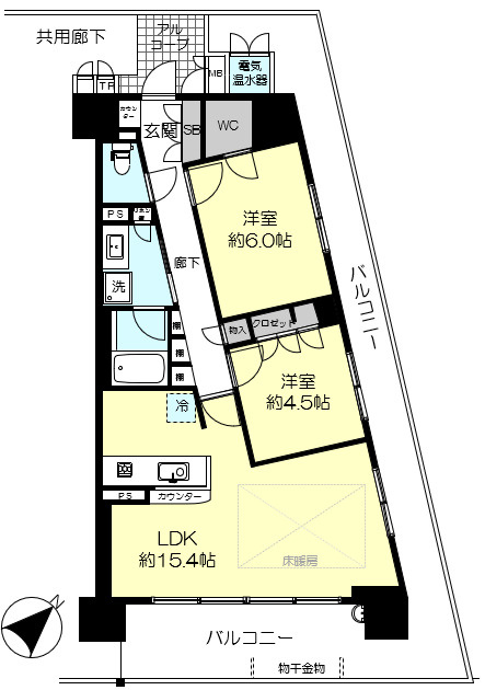 垂水アーバンコンフォートリアヒルズの間取り|○ 人気の角部屋！
○ 現在空家につき、すぐにご内覧いただけます♪
