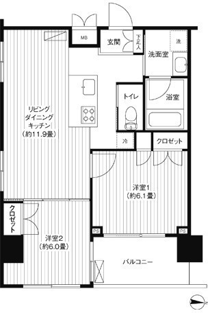 グランハイツ錦糸町の間取り