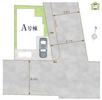 春日部市備後西5丁目　新築一戸建ての区画図