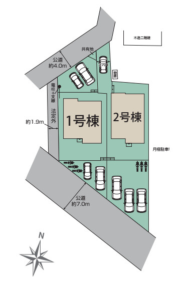 さいたま市見沼区片柳　新築一戸建て　ブルーミングガーデン　01の区画図|1号棟