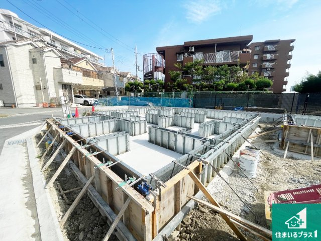■尼崎市田能　新築一戸建ての外観|現在の進捗状況です！順調に作業進行中、完成が待ち遠しいです！詳細の間取り等、お気軽にお問い合わせください！
