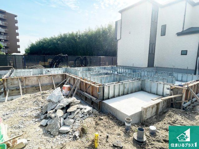 ■尼崎市田能　新築一戸建ての外観|現在の進捗状況です！順調に作業進行中、完成が待ち遠しいです！詳細の間取り等、お気軽にお問い合わせください！