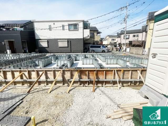 ■尼崎市田能　新築一戸建ての外観|現在の進捗状況です！順調に作業進行中、完成が待ち遠しいです！詳細の間取り等、お気軽にお問い合わせください！