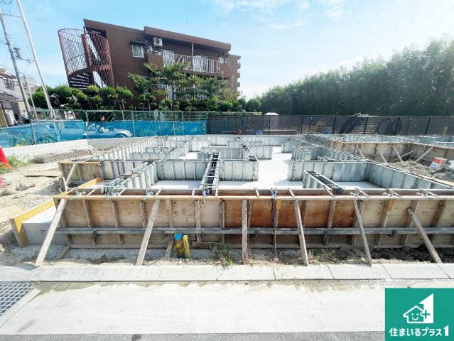 ■尼崎市田能　新築一戸建ての外観|現在の進捗状況です！順調に作業進行中、完成が待ち遠しいです！詳細の間取り等、お気軽にお問い合わせください！