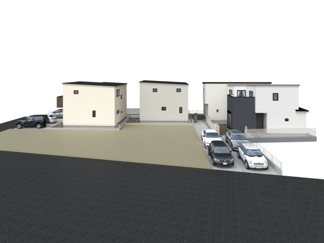 土浦市中央2丁目1期　新築戸建の外観パース