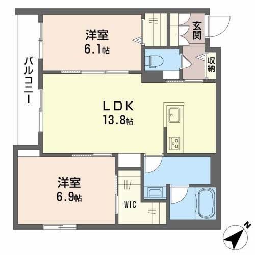 シャーメゾンジンの間取り
