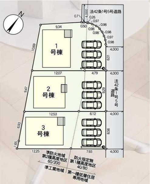 八王子市　弐分方町　新築一戸建て　４０期の区画図|～全3棟の新しいコミュニティが誕生～