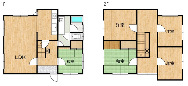 南小羽山町２丁目中古住宅の間取り