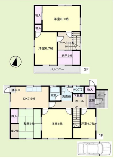 【間取り】 | 北葛飾郡杉戸町大字下高野　中古戸建