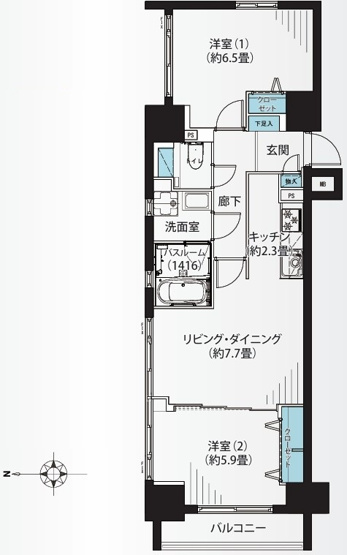 【間取り】 | 東日本橋デュープレックスポーション