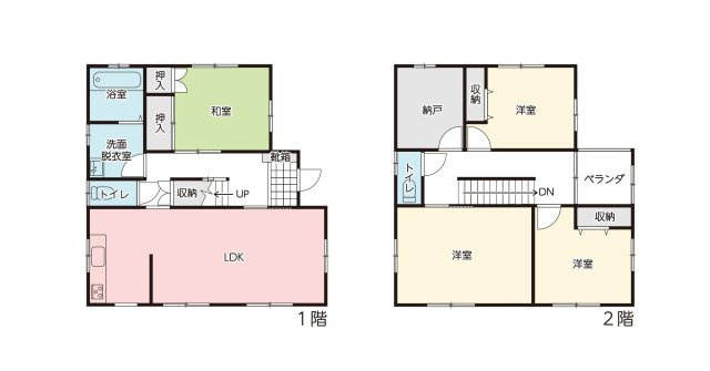 【間取り】 | 東村山郡山辺町近江 | 1580万円、4LDK+S（納戸）、土地面積232.02m2、建物面積126.5m2 納戸付きの4LDK。注文住宅ならではのこだわり詰まった機能性豊かな間取りです。
