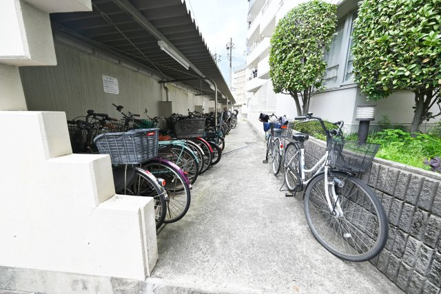 野中北パーク・マンションの駐輪場|現地駐輪場です。