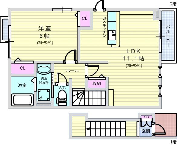 グレイスフル兎川の間取り